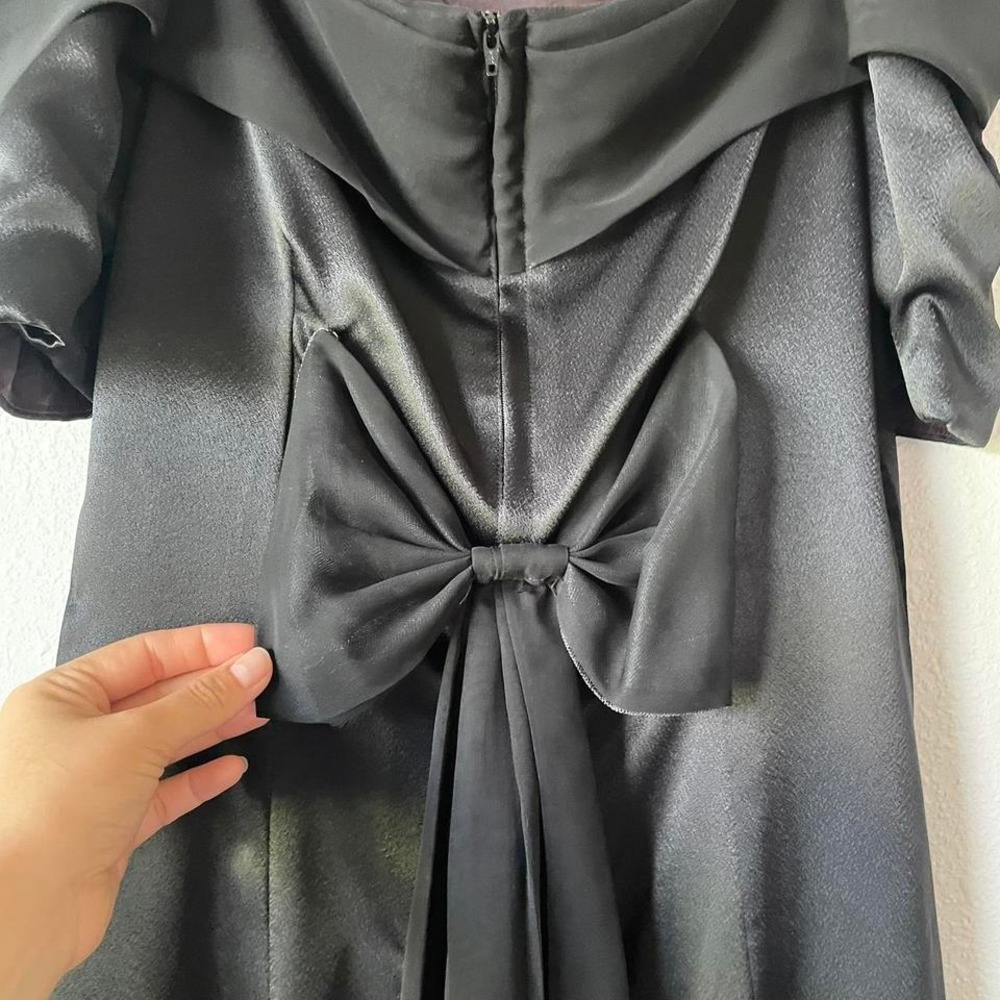 Vintage 80s / 90s Formal Prom Gala Off the Shoulder Coquette Gown - Picture 7 of 8